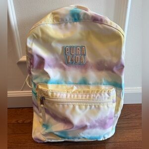 Pura Vida Pastel Tie-Dye Backpack in Yellow Blue Purple